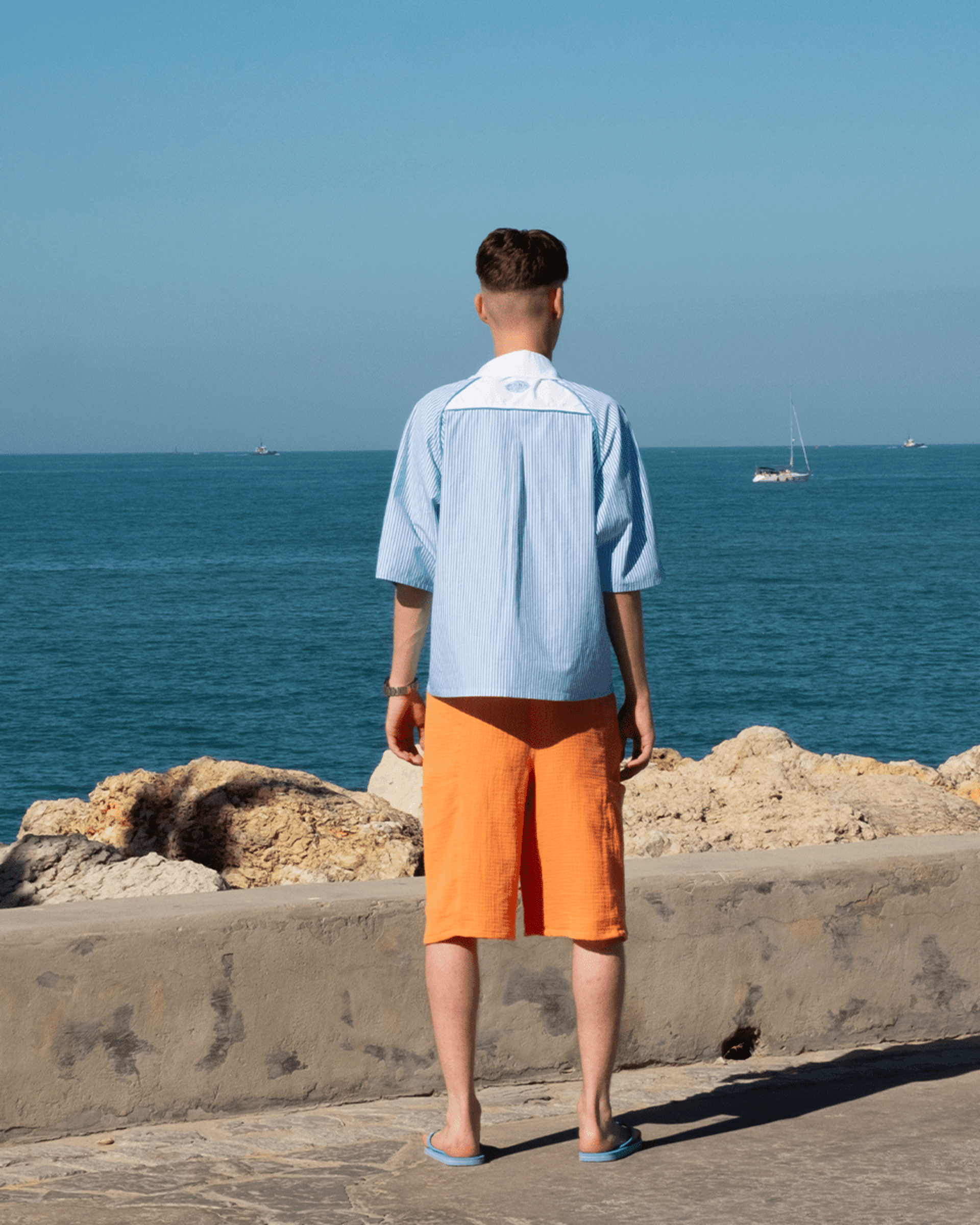 01. Blue Striped Sport Shirt - 3